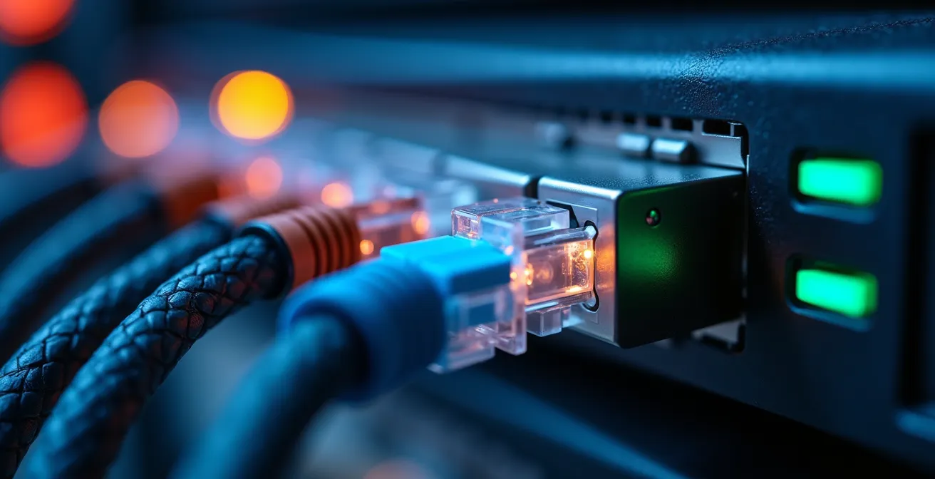 Professional network security equipment installation in rural home